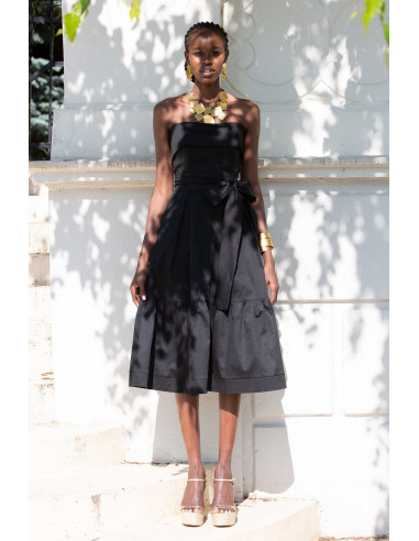 BOW TOP CORSET -  WITH GOLD DETAIL