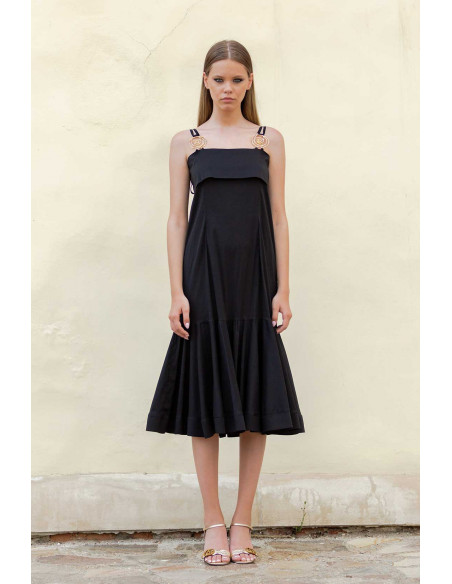 MEDIUM DRESS -  WITH GOLD CIRCLE STRAPS