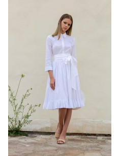 MEDIUM SHIRT DRESS - SMALL RUFFLE DETAIL 2