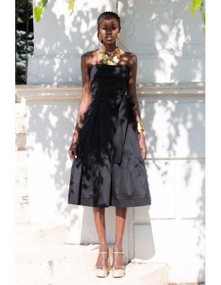 BOW TOP CORSET - WITH GOLD DETAIL