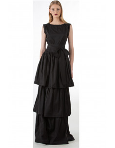 LONG SHIRT DRESS- LONG DRESS -WITH RUFFLE SKIRT